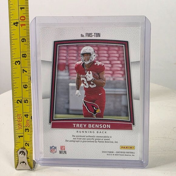 2024 Panini Certified Trey Benson Freshman Fabric RC Autograph Card #082/399 - Picture 4 of 9